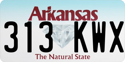 AR license plate 313KWX