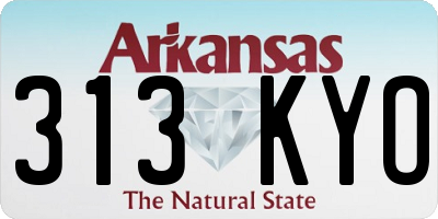 AR license plate 313KYO