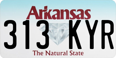 AR license plate 313KYR