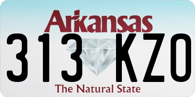 AR license plate 313KZO