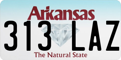 AR license plate 313LAZ