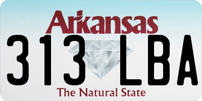 AR license plate 313LBA