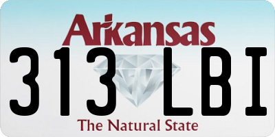 AR license plate 313LBI