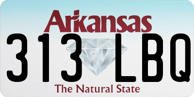 AR license plate 313LBQ