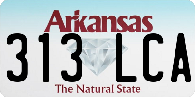 AR license plate 313LCA
