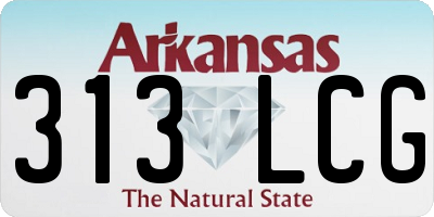 AR license plate 313LCG