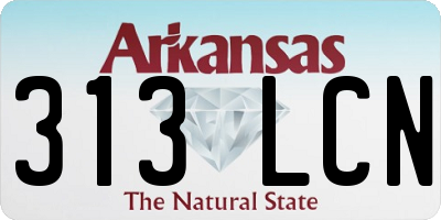AR license plate 313LCN