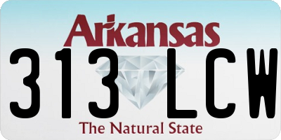 AR license plate 313LCW