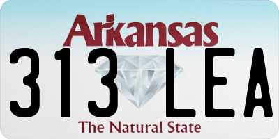 AR license plate 313LEA