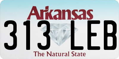 AR license plate 313LEB