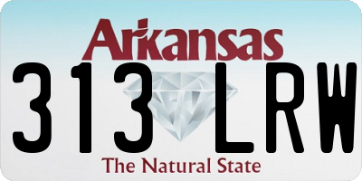 AR license plate 313LRW