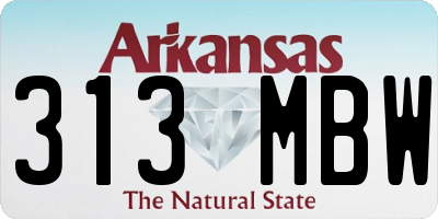 AR license plate 313MBW