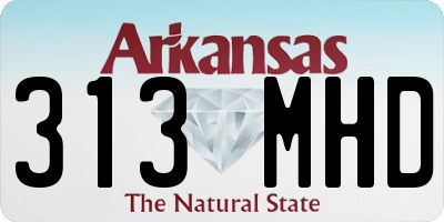 AR license plate 313MHD