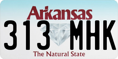 AR license plate 313MHK