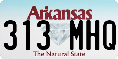 AR license plate 313MHQ