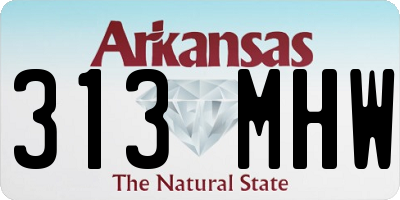 AR license plate 313MHW
