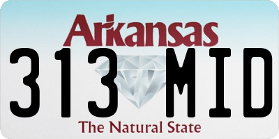 AR license plate 313MID