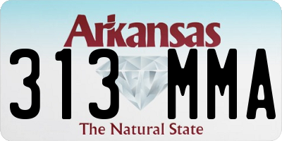 AR license plate 313MMA