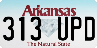 AR license plate 313UPD
