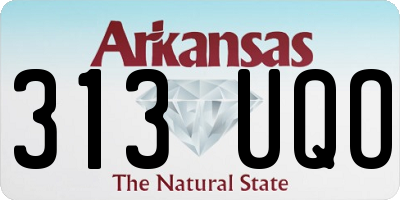 AR license plate 313UQO