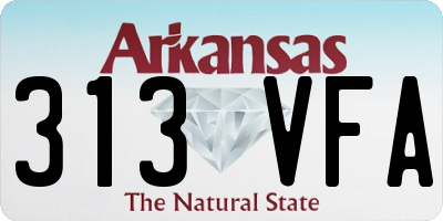 AR license plate 313VFA