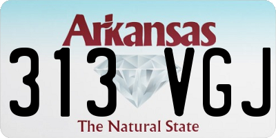 AR license plate 313VGJ