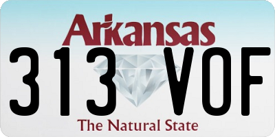AR license plate 313VOF
