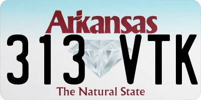 AR license plate 313VTK