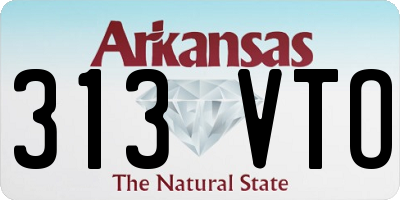 AR license plate 313VTO