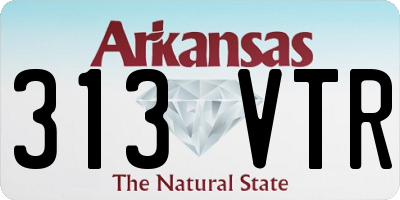 AR license plate 313VTR