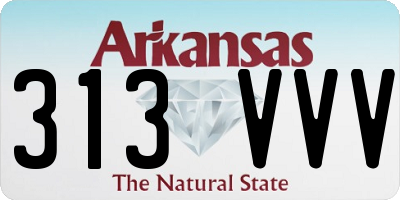 AR license plate 313VVV