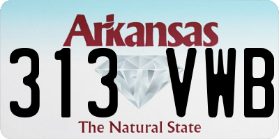 AR license plate 313VWB