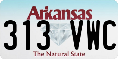 AR license plate 313VWC