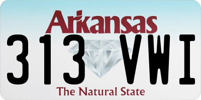 AR license plate 313VWI