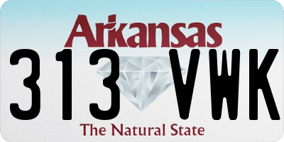AR license plate 313VWK