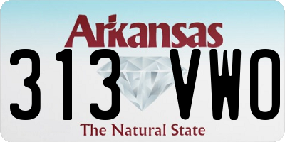 AR license plate 313VWO