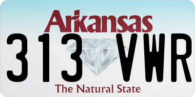 AR license plate 313VWR
