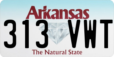 AR license plate 313VWT