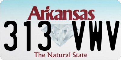 AR license plate 313VWV