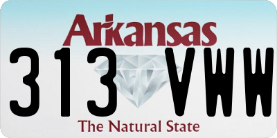 AR license plate 313VWW