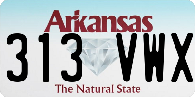 AR license plate 313VWX