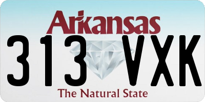 AR license plate 313VXK