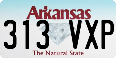 AR license plate 313VXP