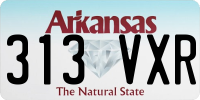 AR license plate 313VXR