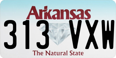 AR license plate 313VXW