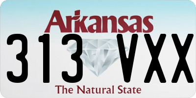AR license plate 313VXX