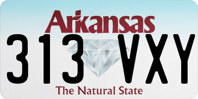 AR license plate 313VXY