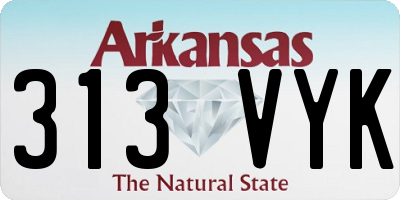 AR license plate 313VYK