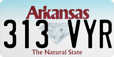 AR license plate 313VYR
