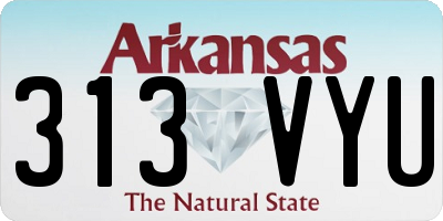 AR license plate 313VYU